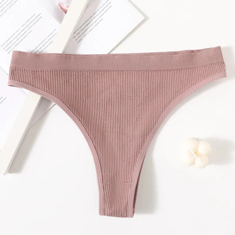 Women Panties Seamless Briefs For Womens Sexy Lingerie Shapewear Bottoms Female Underpants Pantys Low Rise Thongs Underwear M-L