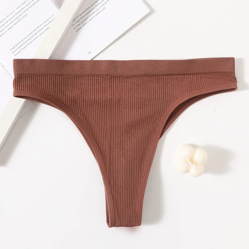 Women Panties Seamless Briefs For Womens Sexy Lingerie Shapewear Bottoms Female Underpants Pantys Low Rise Thongs Underwear M-L