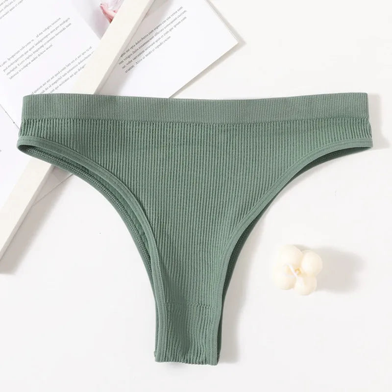 Women Panties Seamless Briefs For Womens Sexy Lingerie Shapewear Bottoms Female Underpants Pantys Low Rise Thongs Underwear M-L