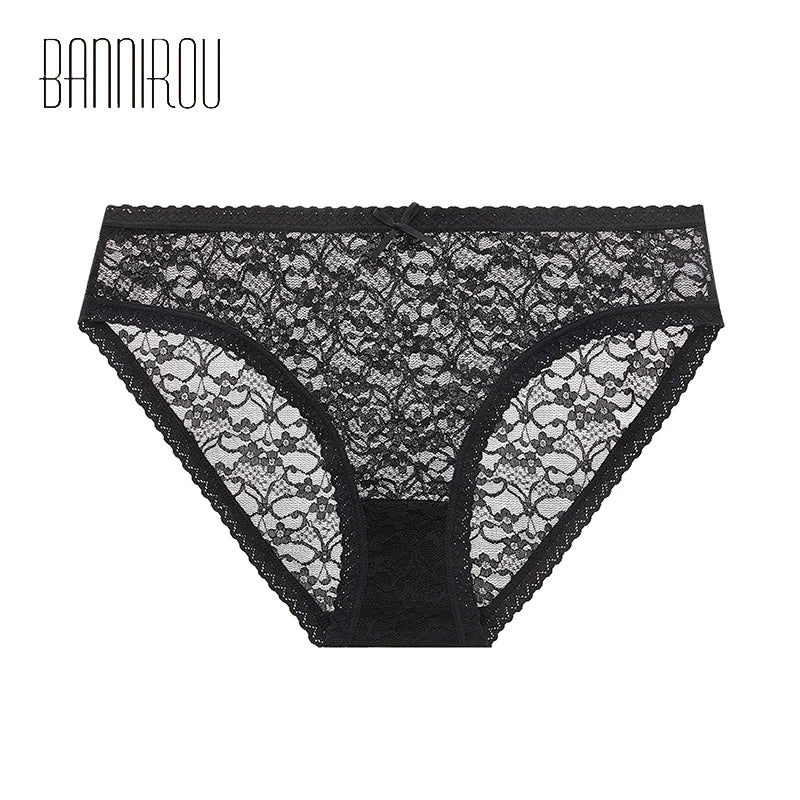 1Pcs Panties For Women Sexy Lace Transparent Female Briefs Low-rIse Underpants For Ladies Intimates Women's Underwear BANNIROU