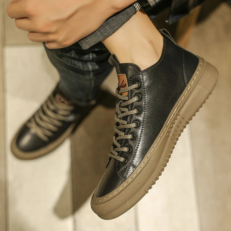 Men's Casual Sports Shoes, Fashionable Retro Classic Handmade Design, Breathable and Warm, Suitable for All Seasons, Ideal for Daily Wear, Outdoor Activities, Mountaineering, Hiking, Durable and Wear-Resistant, Not Easily Dir