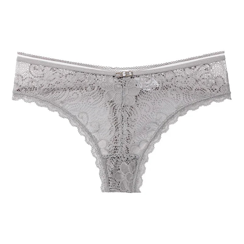 Women's Thong Feminine Lace European and American Seamless Panties Cotton Crotch Cloth Low Waist Sports T Pants Briefs Women