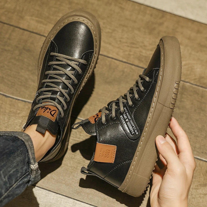 Men's Casual Sports Shoes, Fashionable Retro Classic Handmade Design, Breathable and Warm, Suitable for All Seasons, Ideal for Daily Wear, Outdoor Activities, Mountaineering, Hiking, Durable and Wear-Resistant, Not Easily Dir