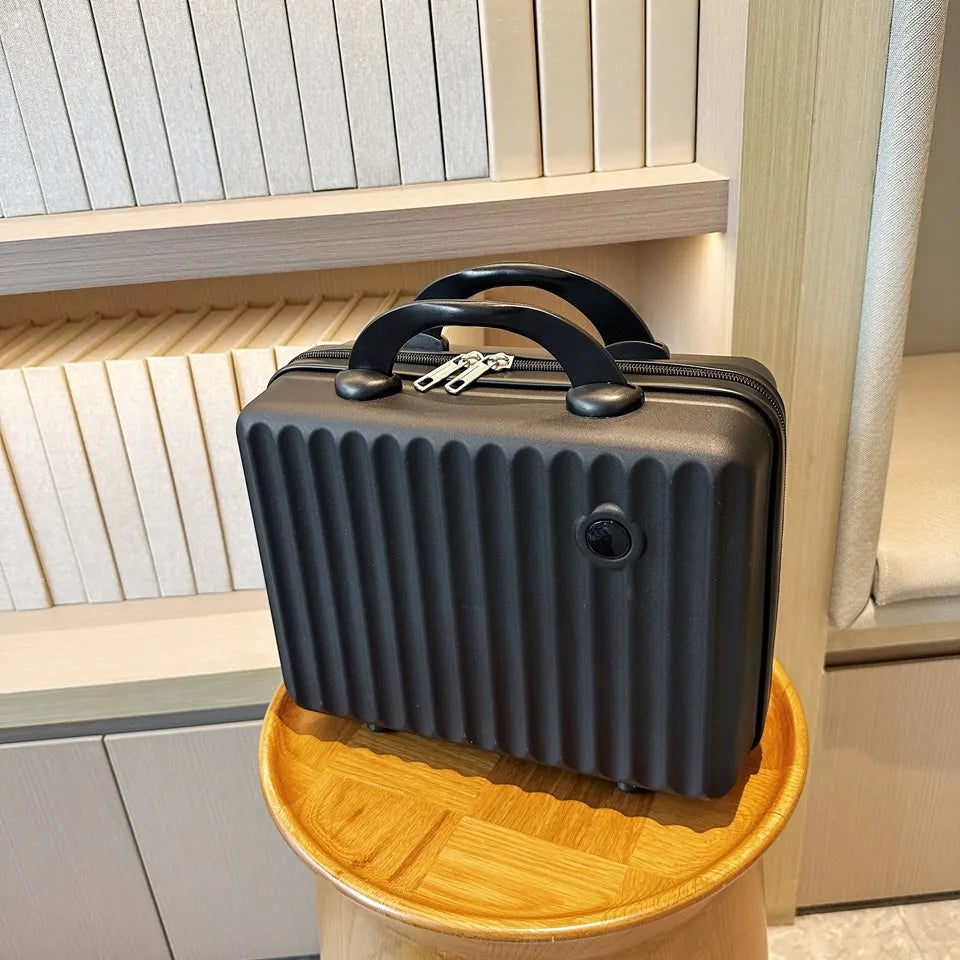 14 Inch ABS Suitcase Cosmetic Bags Light Business Travel Case Student Accommodation Case Make Up Organizer Bag Souvenir Gift.