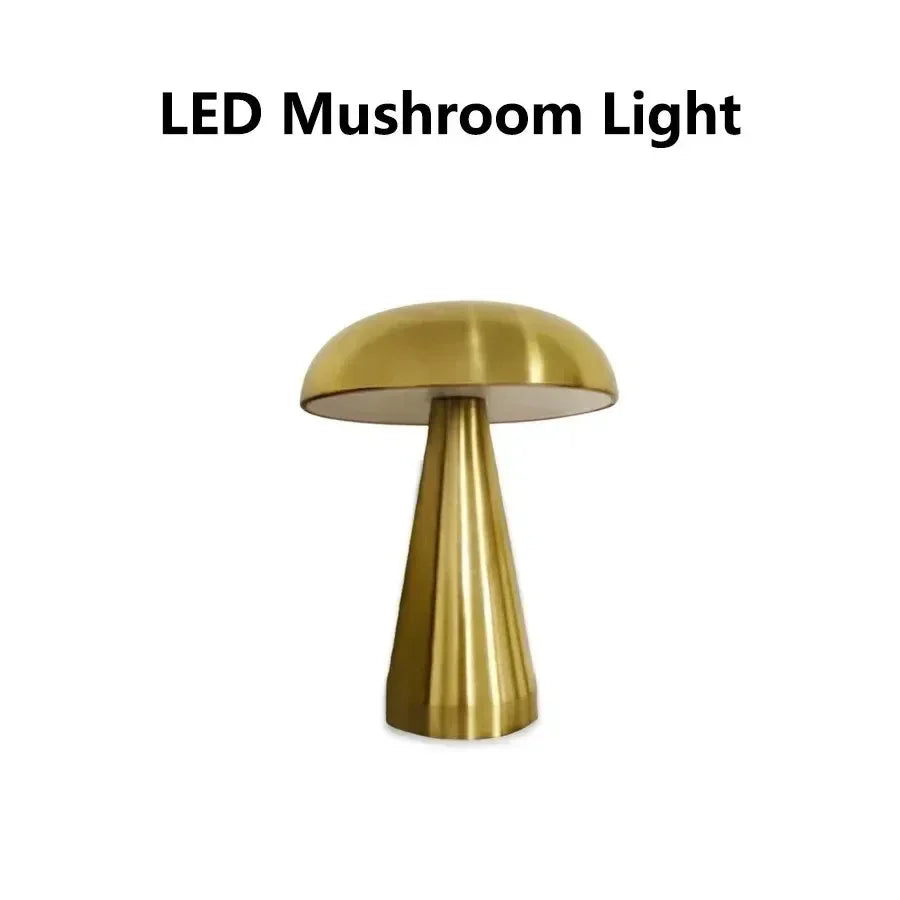 Retro LED Table Lamp 3colors Touch Dimmable Desk Lamp Home Restaurant Coffee Shop Nordic Modern Simple Mushroom Style Room Decor