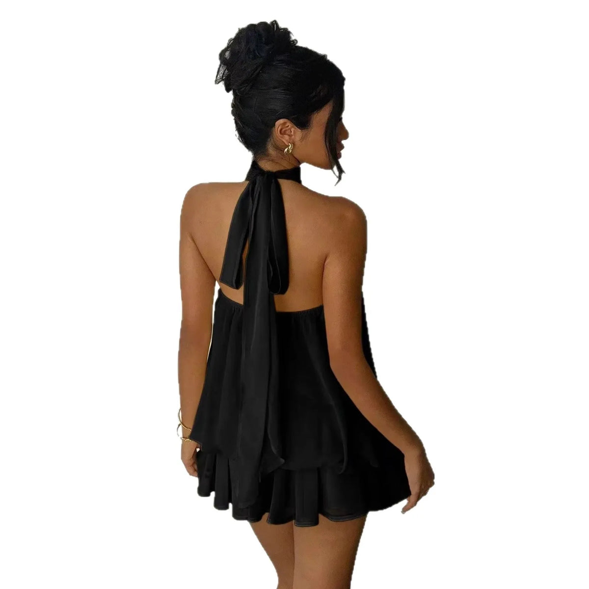 Women's Casual Dresses Woman Clothes Elegant Party Solid-color Beachwear Slim-fitting Sexy Backless Skirt Dress Female Clothing