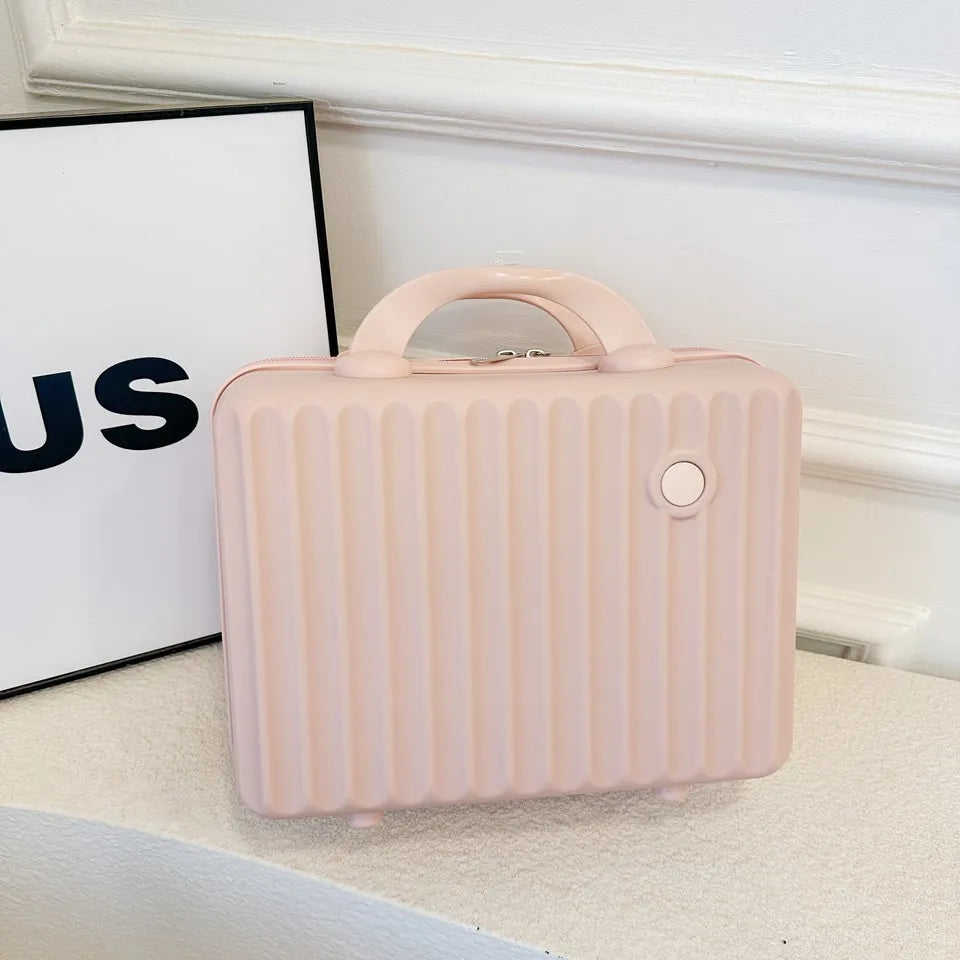 14 Inch ABS Suitcase Cosmetic Bags Light Business Travel Case Student Accommodation Case Make Up Organizer Bag Souvenir Gift.