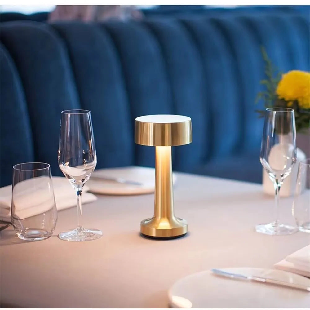 LED Table Lights Retro Bar Coffee 3 Color Table Lamp Touch Sensor Rechargeable Dining Night Light Bar Desktop Decorative Lamp
