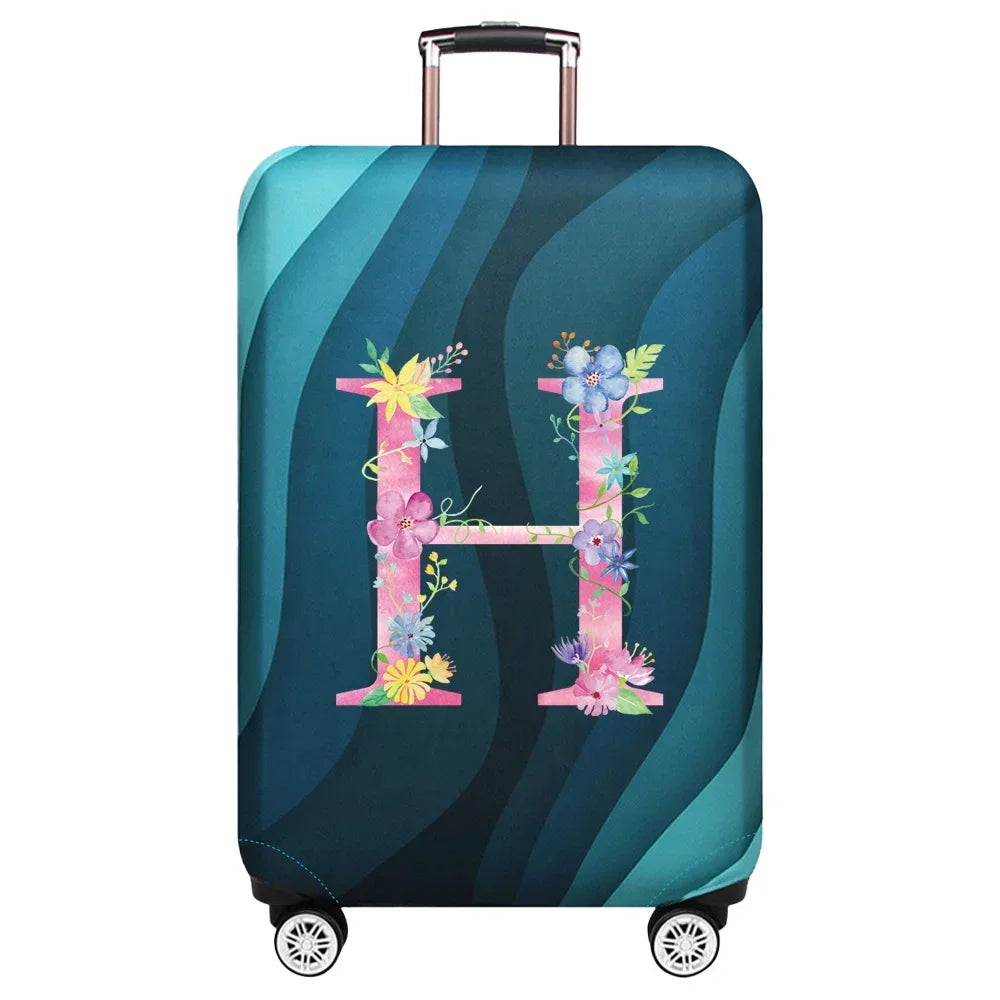 Travel Suitcase Set Is Suitable for 18-32 Inch Stretch Fabric Covers Travel Accessories Luggage Protection Covers Pink Letter