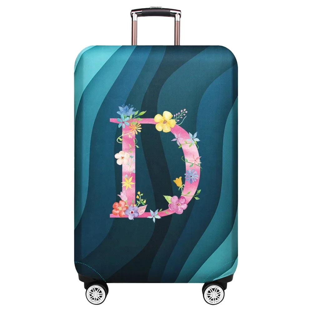 Travel Suitcase Set Is Suitable for 18-32 Inch Stretch Fabric Covers Travel Accessories Luggage Protection Covers Pink Letter