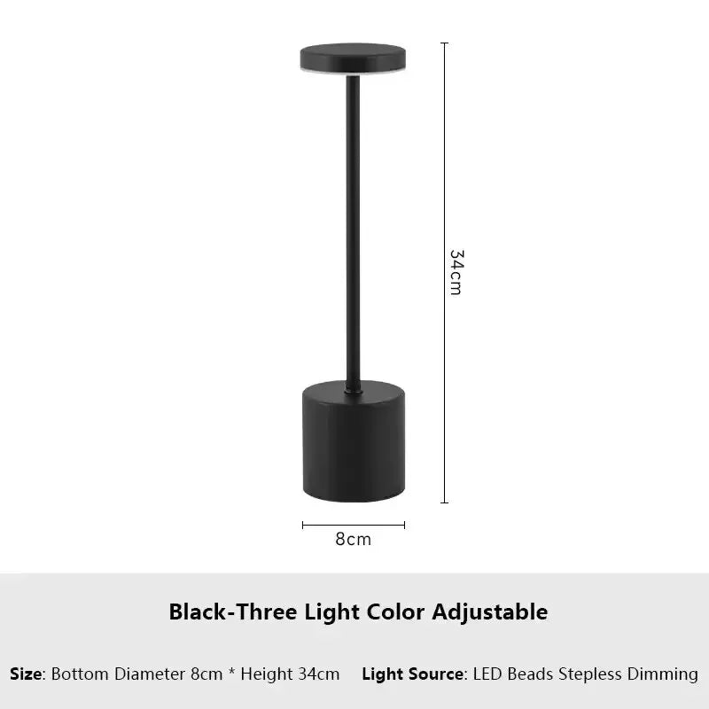 Retro LED Table Lamp 3colors Touch Dimmable Desk Lamp Home Restaurant Coffee Shop Nordic Modern Simple Mushroom Style Room Decor