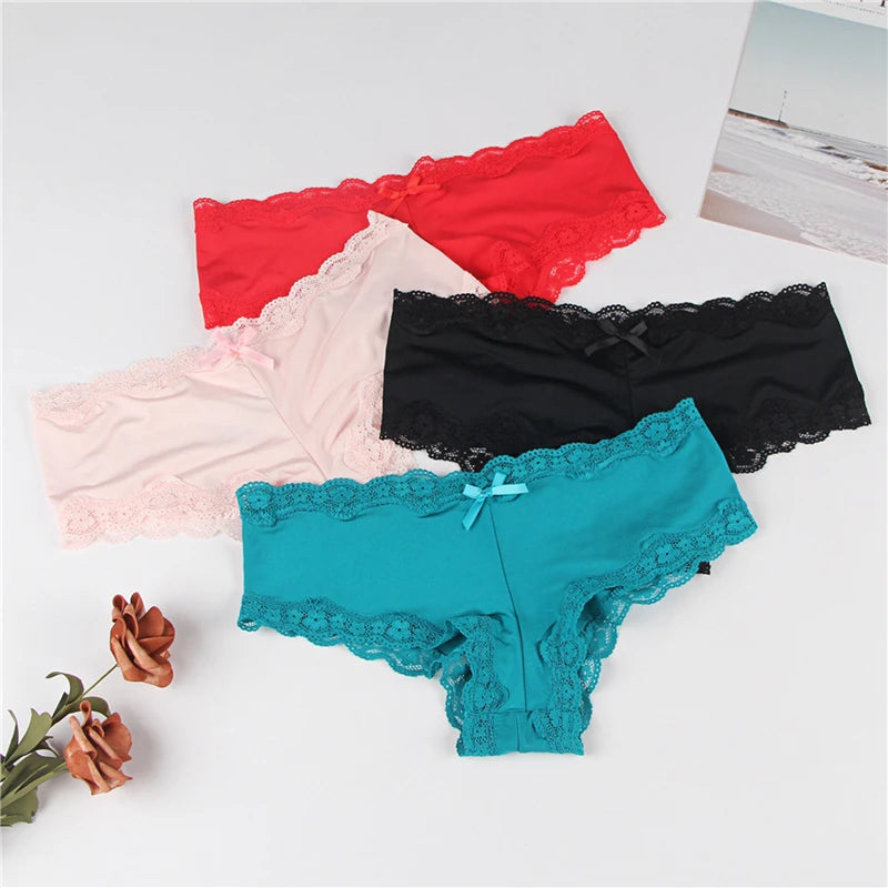Comeondear Women's Panties Underwear Lingerie Seamless Knickers Satin Bikini Briefs Hipster Low Waist Sexy Plus Size Underpants