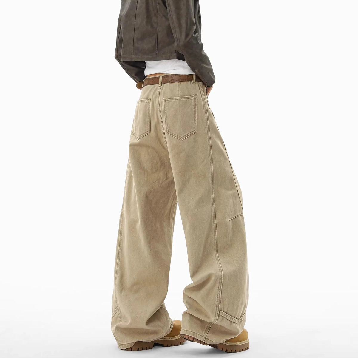 Jeans for Men and Women, Autumn Vintage High Street Workwear, Loose Casual Wide Leg Pants