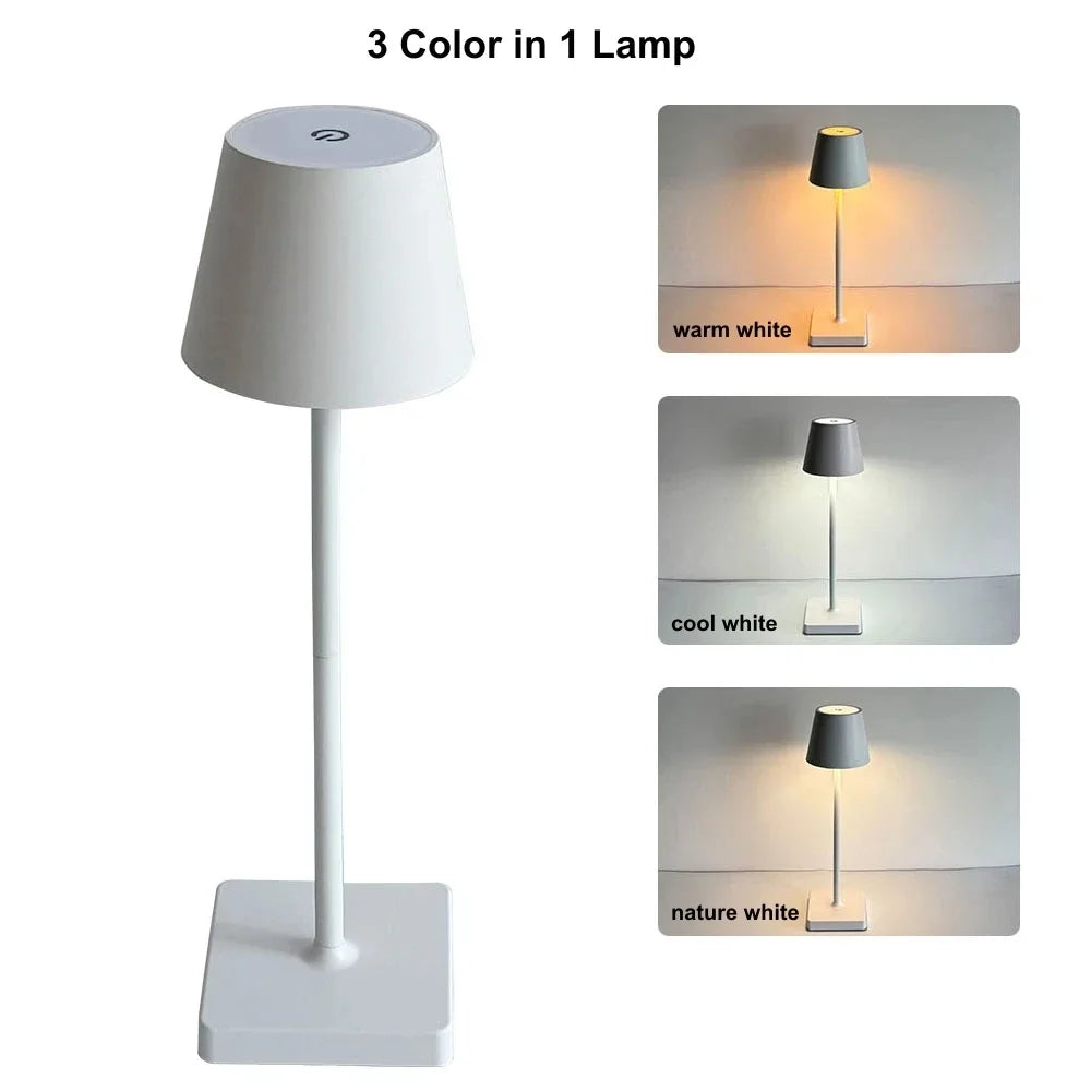 Retro LED Table Lamp 3colors Touch Dimmable Desk Lamp Home Restaurant Coffee Shop Nordic Modern Simple Mushroom Style Room Decor