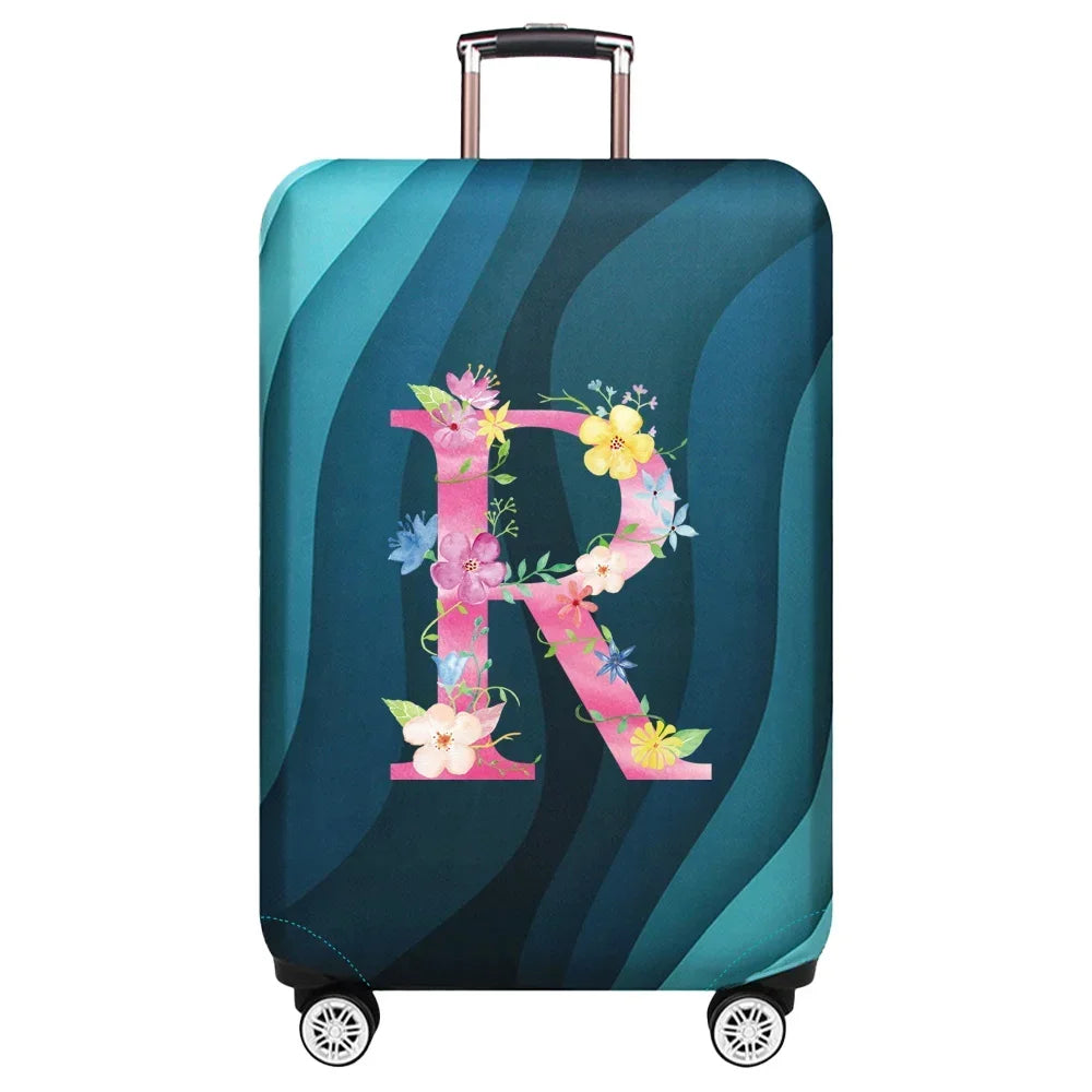 Travel Suitcase Set Is Suitable for 18-32 Inch Stretch Fabric Covers Travel Accessories Luggage Protection Covers Pink Letter
