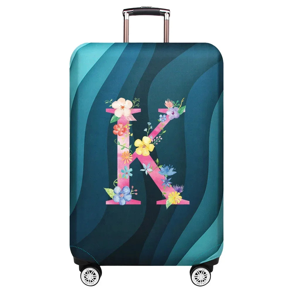 Travel Suitcase Set Is Suitable for 18-32 Inch Stretch Fabric Covers Travel Accessories Luggage Protection Covers Pink Letter
