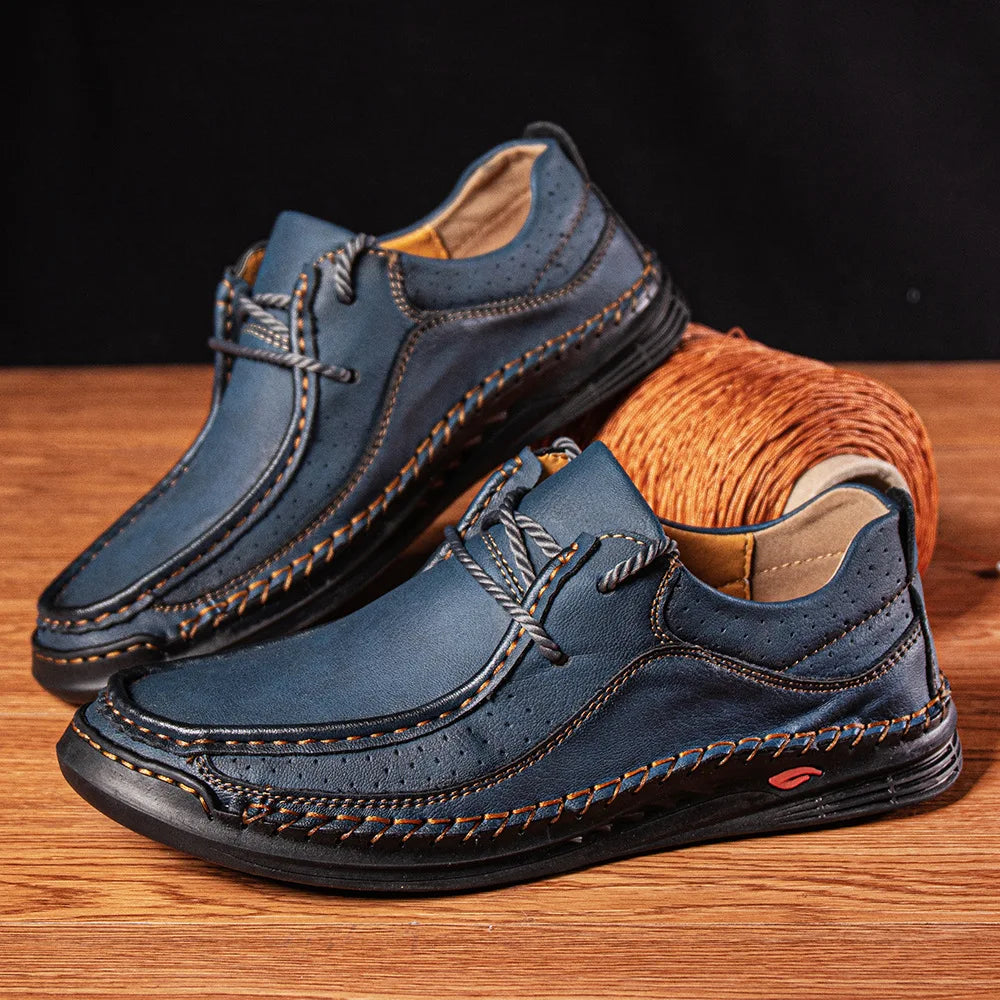 Shoes for Men  Handmade Leather Casual Sneakers Comfort Design Man Shoe Business Leather Fashion Plus Size Shoes for Men