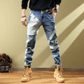 Jeans for Men Tapered Harem Mens Cowboy Pants Stylish Trousers Slim Fit Boot Cut Luxury Casual Loose Stretch Harajuku Elastic Xs