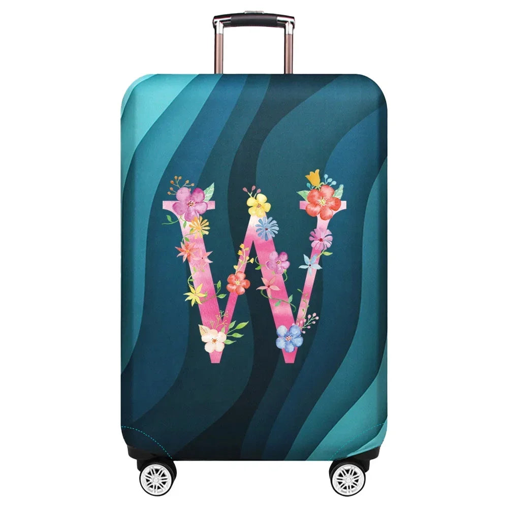Travel Suitcase Set Is Suitable for 18-32 Inch Stretch Fabric Covers Travel Accessories Luggage Protection Covers Pink Letter