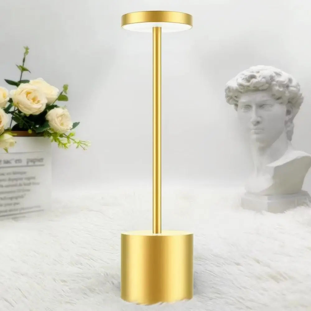 LED Classic Table Lamp USB Rechargeable Night Light Stepless Dimming Touch Desk Lamp 3 Colors Bedside Lamp Bar Hotel Decoration