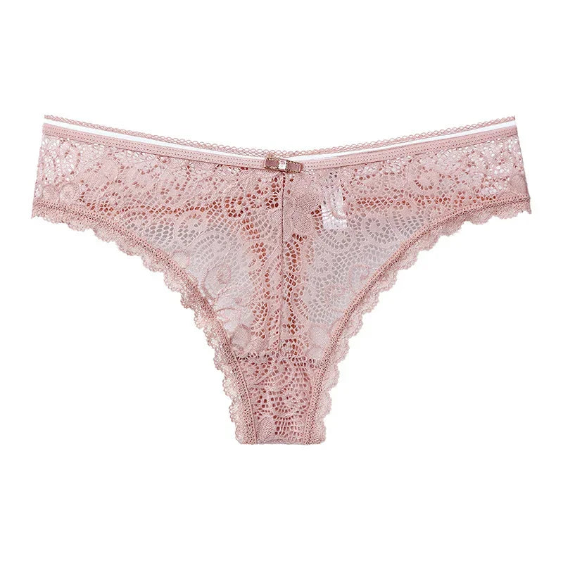 Women's Thong Feminine Lace European and American Seamless Panties Cotton Crotch Cloth Low Waist Sports T Pants Briefs Women