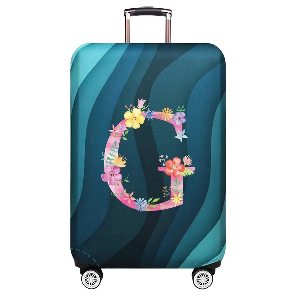 Travel Suitcase Set Is Suitable for 18-32 Inch Stretch Fabric Covers Travel Accessories Luggage Protection Covers Pink Letter