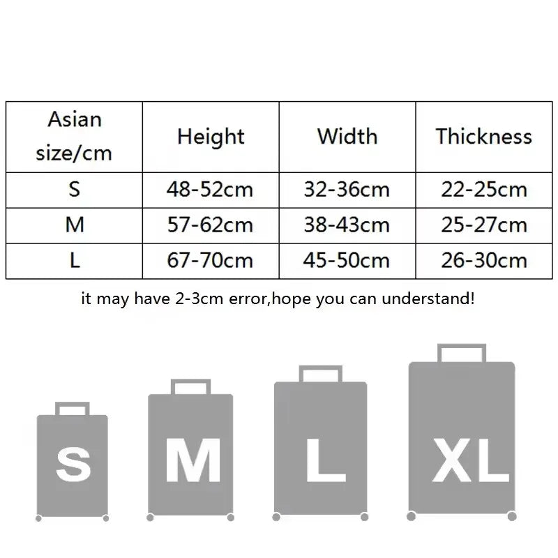 Fashion Travel Suitcase Protective Cover Luggage Protective Cover Solid Color Suitable for 18-28 Inch Suitcases
