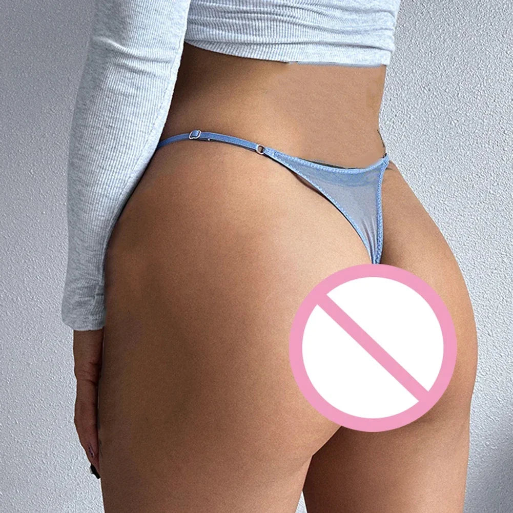 High Cut Panties Breathable Girls Embroidery Low Waist Intimates Ladies Bandage Thongs Lace Panties Women T-back Seamless Briefs