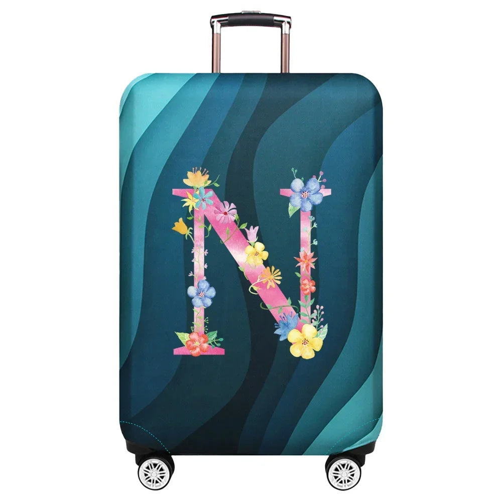 Travel Suitcase Set Is Suitable for 18-32 Inch Stretch Fabric Covers Travel Accessories Luggage Protection Covers Pink Letter