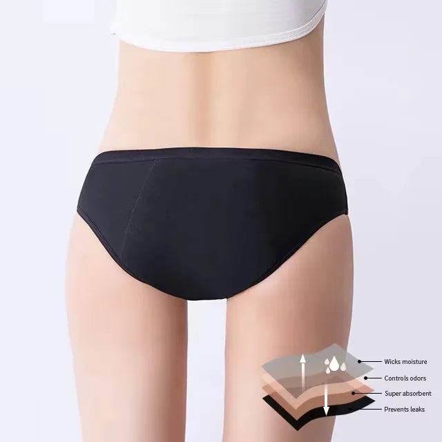 Women Full Protection 4 Layers Period Panties Physiological Menstrual Briefs Washable Leak Proof Period Panties Underwear