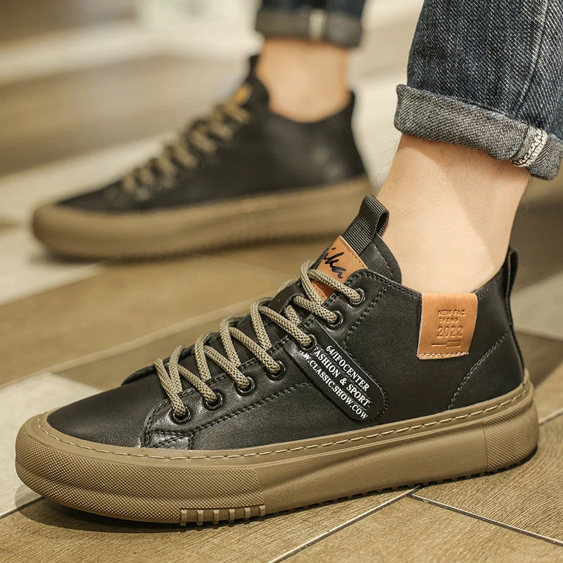 Men's Casual Sports Shoes, Fashionable Retro Classic Handmade Design, Breathable and Warm, Suitable for All Seasons, Ideal for Daily Wear, Outdoor Activities, Mountaineering, Hiking, Durable and Wear-Resistant, Not Easily Dir