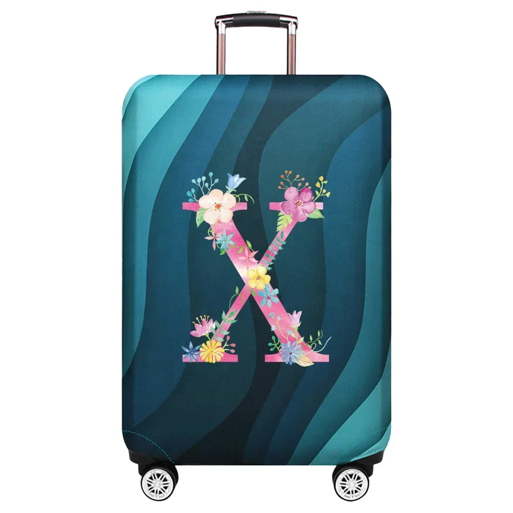Travel Suitcase Set Is Suitable for 18-32 Inch Stretch Fabric Covers Travel Accessories Luggage Protection Covers Pink Letter