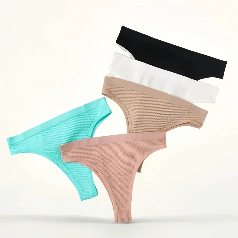 Women Panties Seamless Briefs For Womens Sexy Lingerie Shapewear Bottoms Female Underpants Pantys Low Rise Thongs Underwear M-L