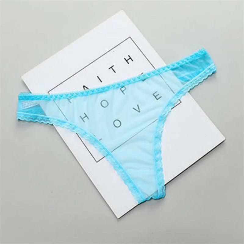 Women's Sexy Transparent Thong Panties  Panties   Lace Underwear PerspectiveSheer PantiesTransparent Knickers MeshBottomSeamless