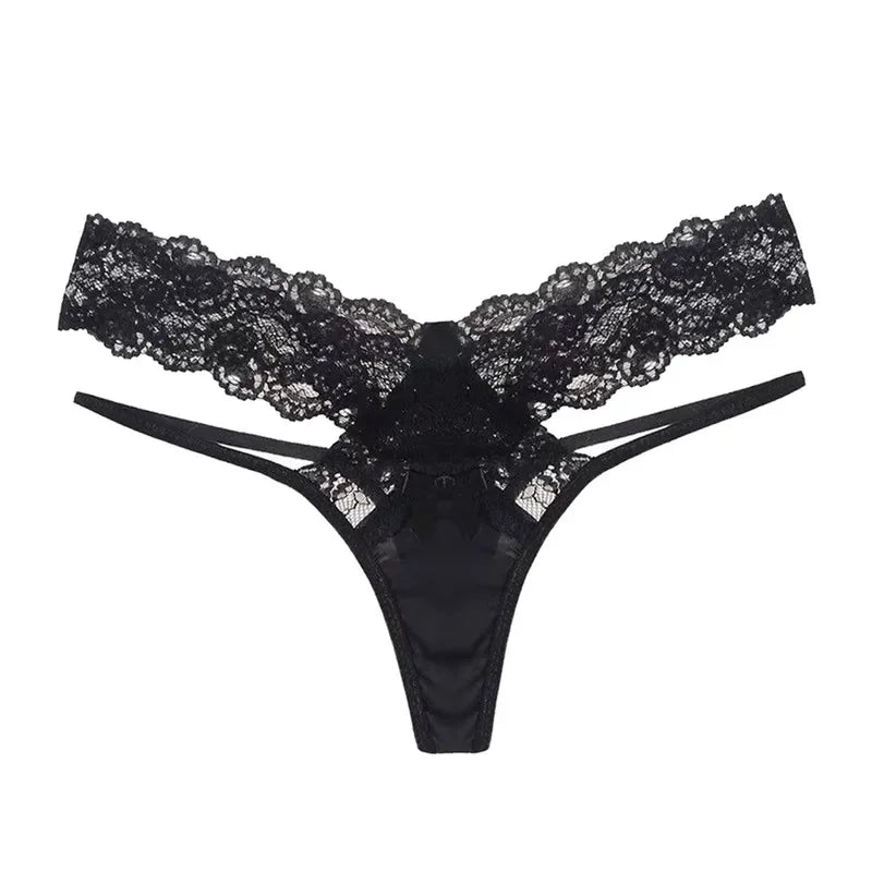 Panties For Women Plus Size Floral Lace Mesh Panties Low Rise Hollow Out Transparent Plus Size Underwear Ropa Interior Femenina