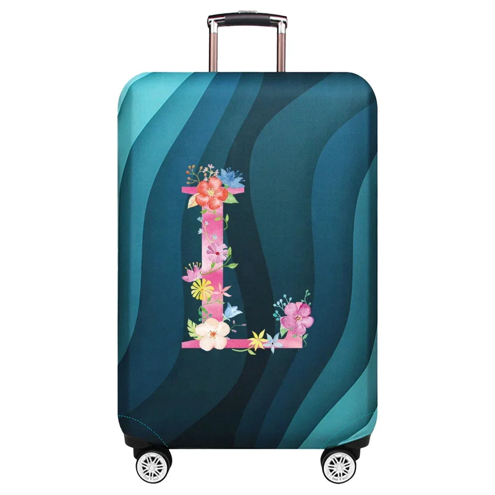 Travel Suitcase Set Is Suitable for 18-32 Inch Stretch Fabric Covers Travel Accessories Luggage Protection Covers Pink Letter