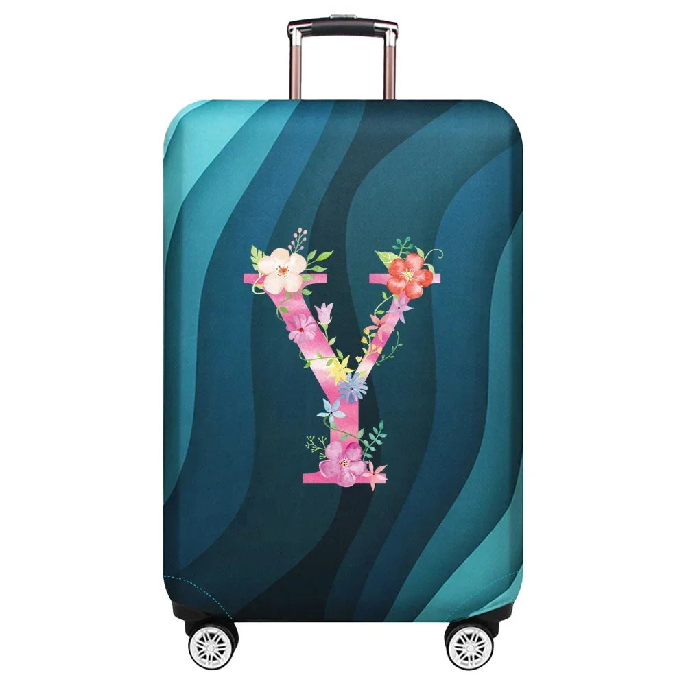 Travel Suitcase Set Is Suitable for 18-32 Inch Stretch Fabric Covers Travel Accessories Luggage Protection Covers Pink Letter