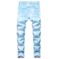 2026 High Quality Colorful Jeans for Men Elastic Slim Straight Casual Trousers Trend Streetwear Male All-match Denim Long Pants