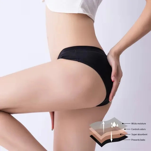 Women Full Protection 4 Layers Period Panties Physiological Menstrual Briefs Washable Leak Proof Period Panties Underwear
