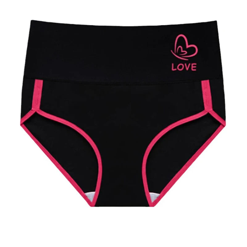 Women High Waist Underwear Panties Female Soft Breathable Briefs Women Intimate Lingerie Brief