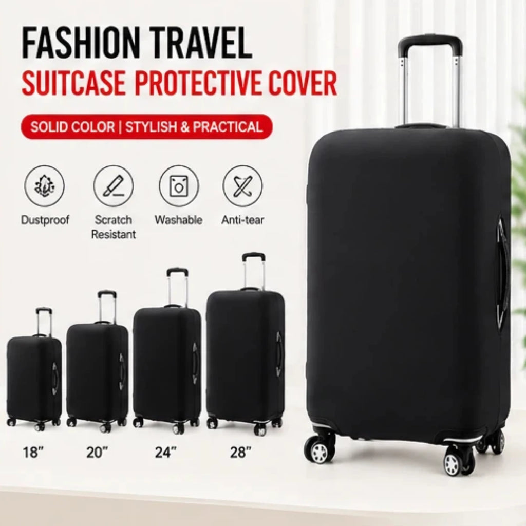 Fashion Travel Suitcase Protective Cover Luggage Protective Cover Solid Color Suitable for 18-28 Inch Suitcases