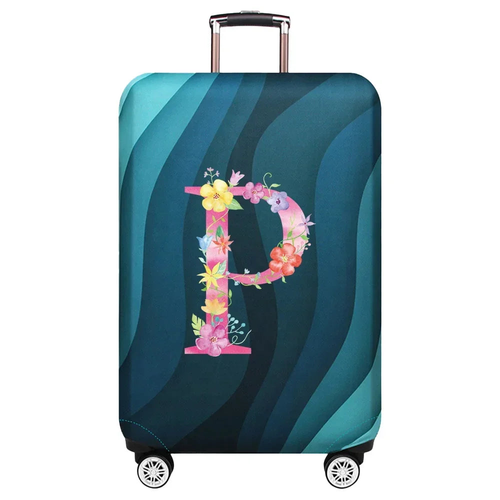 Travel Suitcase Set Is Suitable for 18-32 Inch Stretch Fabric Covers Travel Accessories Luggage Protection Covers Pink Letter
