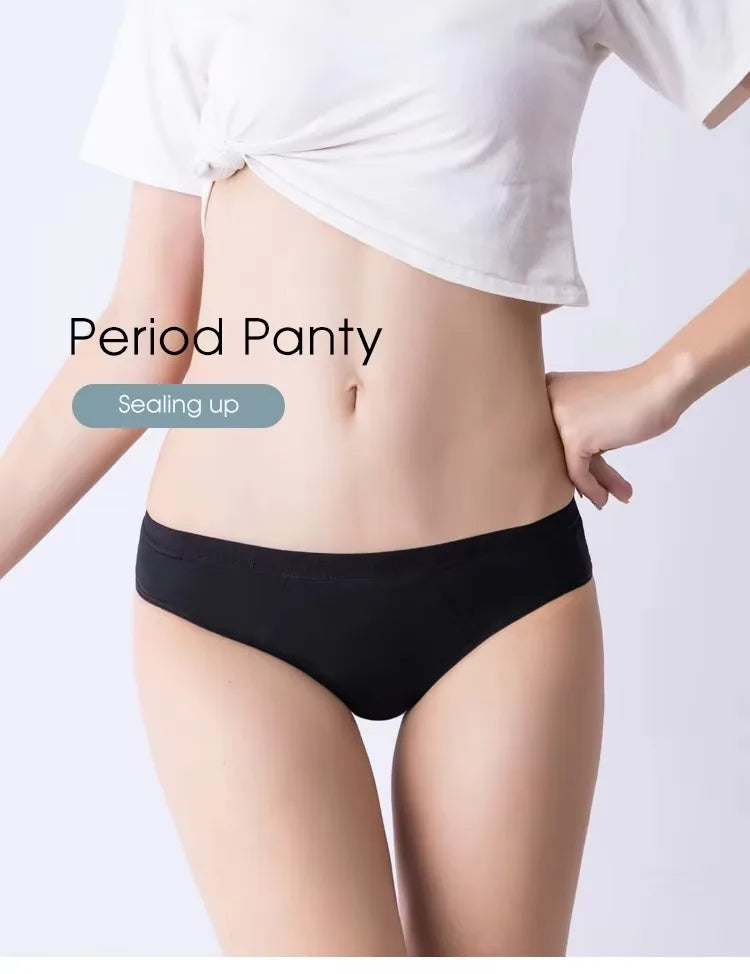 Women Full Protection 4 Layers Period Panties Physiological Menstrual Briefs Washable Leak Proof Period Panties Underwear