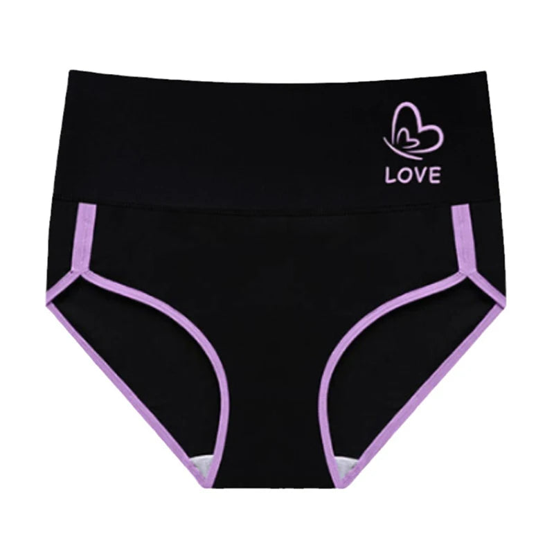 Women High Waist Underwear Panties Female Soft Breathable Briefs Women Intimate Lingerie Brief