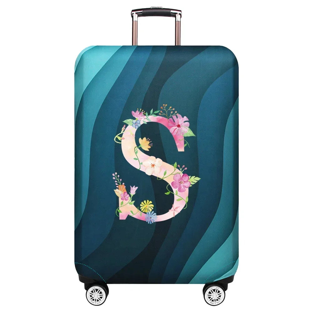 Travel Suitcase Set Is Suitable for 18-32 Inch Stretch Fabric Covers Travel Accessories Luggage Protection Covers Pink Letter