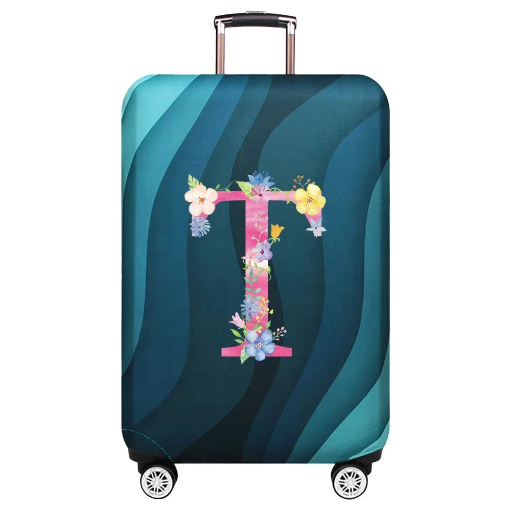 Travel Suitcase Set Is Suitable for 18-32 Inch Stretch Fabric Covers Travel Accessories Luggage Protection Covers Pink Letter