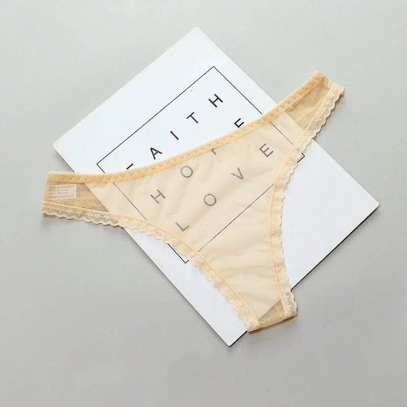 Women's Sexy Transparent Thong Panties  Panties   Lace Underwear PerspectiveSheer PantiesTransparent Knickers MeshBottomSeamless