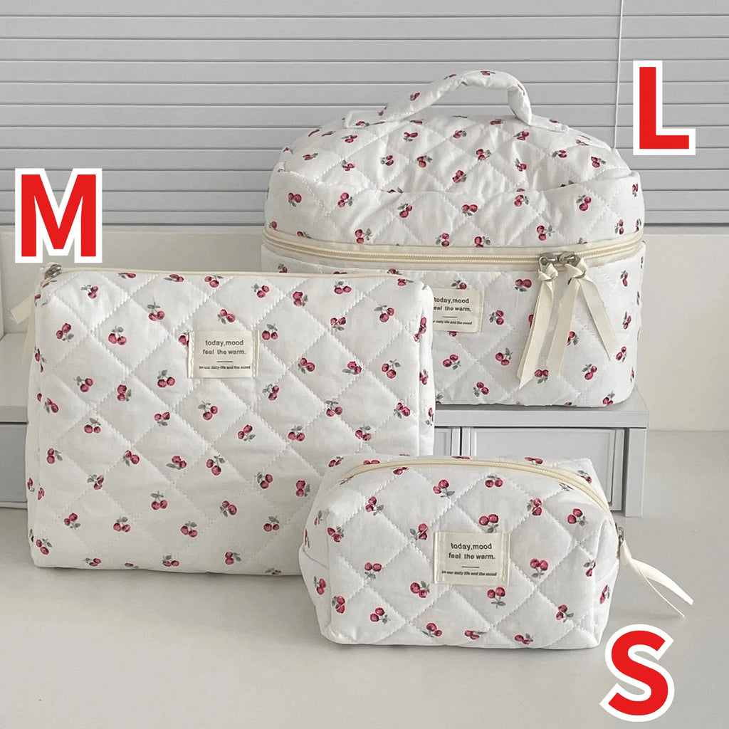 Casual Women's Cosmetic Bags Travel Portable Ladies Toiletry Storage Bag Large Capacity Sweet Female Pencil Case Clutch Handbags