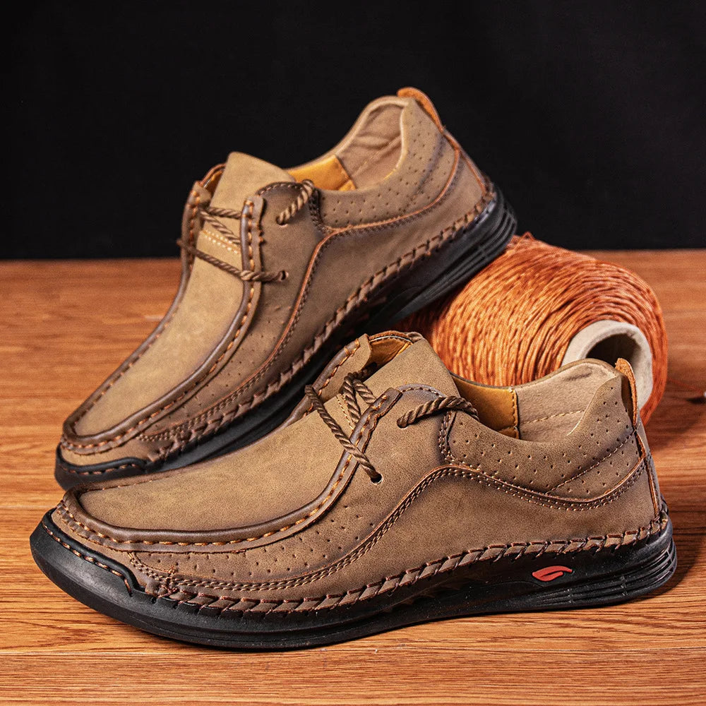 Shoes for Men  Handmade Leather Casual Sneakers Comfort Design Man Shoe Business Leather Fashion Plus Size Shoes for Men