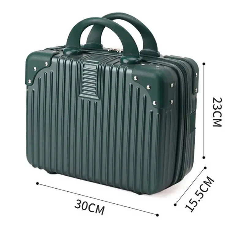 14 inch Lightweight Mini Travel Suitcase Cosmetic Box Waterproof Hand Luggage Organizer Makeup Case Protable Small Boarding Case